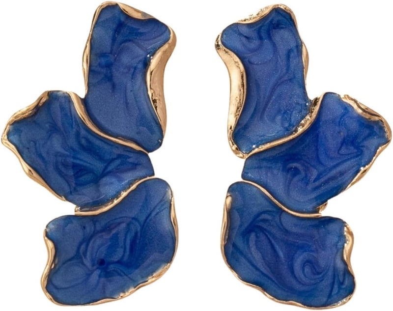 EXPHAIN Irregular Petal Earring For Women Stainless Steel Unique Statement Flower Dangle Earrings Trendy Jewelry Gift - Image 1